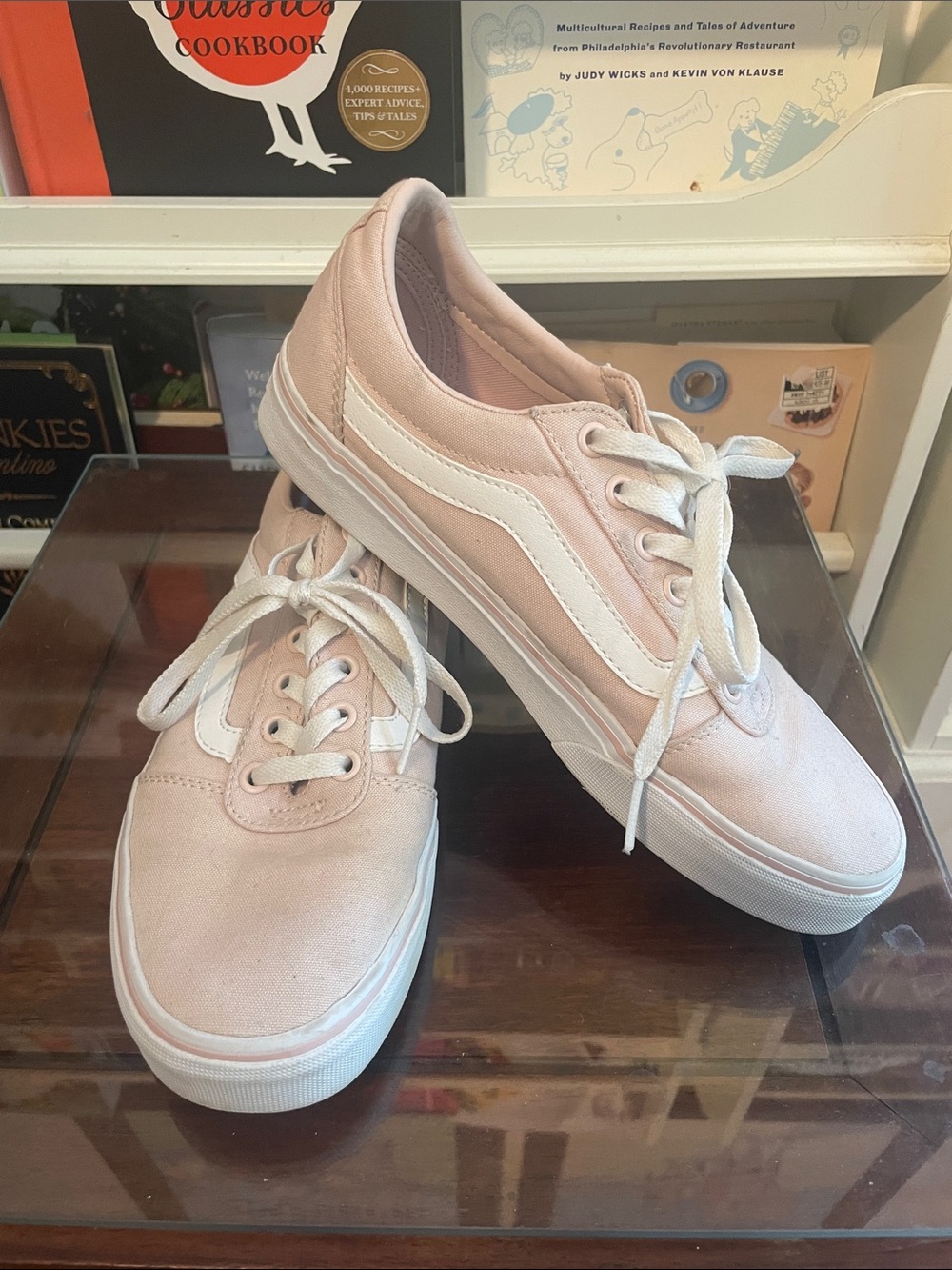 Vans Pink Canvas Old Skool Low-Top Sneakers